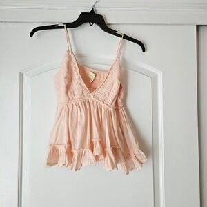 Rebellion Again Pink Babydoll Tank Medium Soft Girl Balletcore Y2K Soft Girl